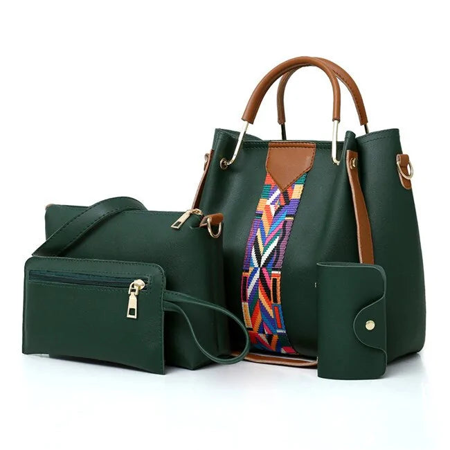 High-Quality PU Leather Fashion Women's Bag Set