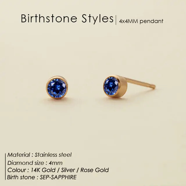 Fashion 12 Colors Crystal Stud Earrings