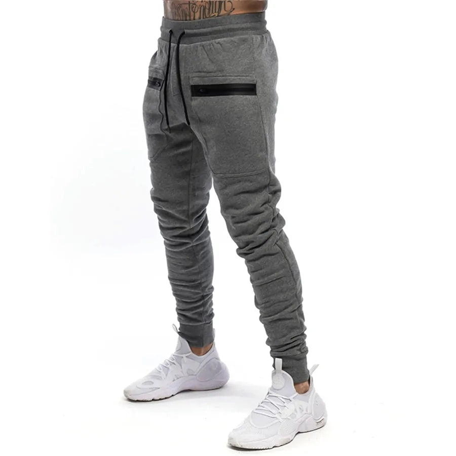 Men's Zip Pocket Jogger Sweatpants: Winter Fitness Fashion